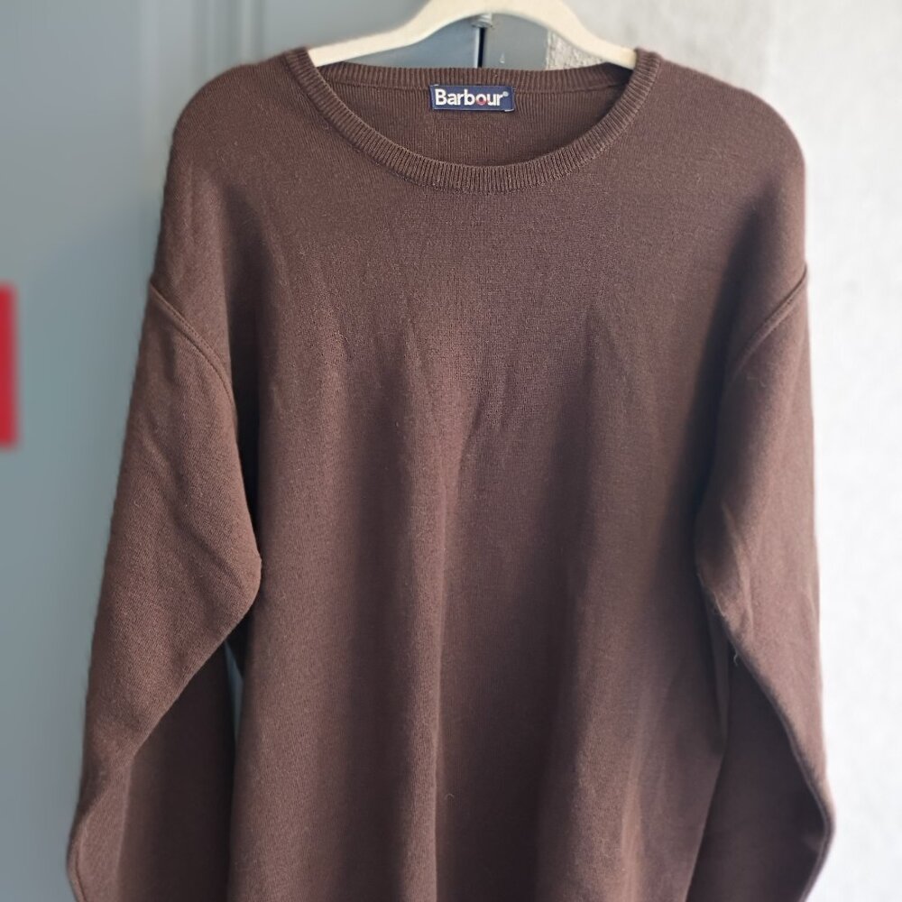 Brown Barbour Crewneck Sweater - Size Medium